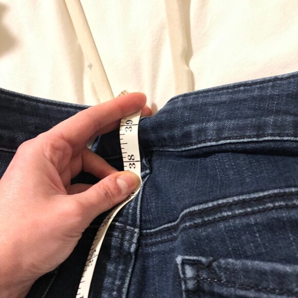 American Eagle Navy Dark Wash Jeans Skinny Stretch Size 8 - Picture 6 of 8